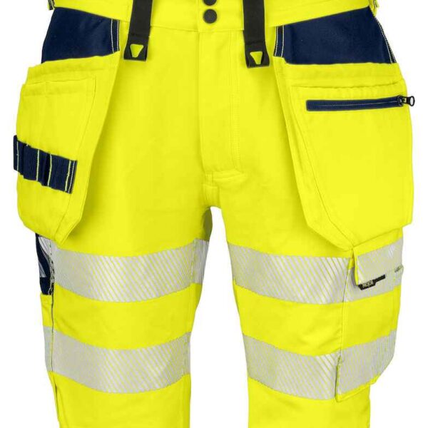 Projob Signalisatie Stretchshort Met Spijkerzakken En Iso 20471 Klasse 2/1 - Projob - Broeken en shorts, Werkbroeken met spijkerzakken