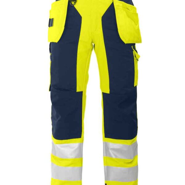 Projob Signalisatiebroek Met Kniezakken En Spijkerzakken En Iso 20471 Klasse 2 - Projob - Broeken en shorts, Werkbroeken met spijkerzakken