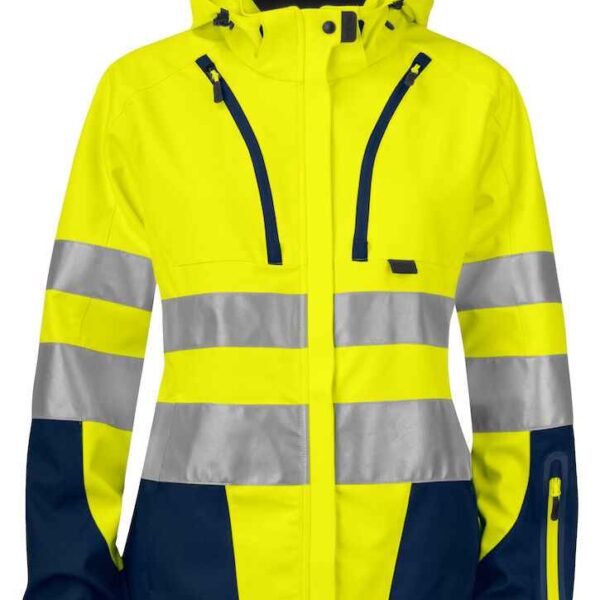 Projob Ongevoerde Signalisatie Softshell En Iso 20471 Klasse 3 Dames - Projob - Jassen en bodywarmers, Softshell werkjassen