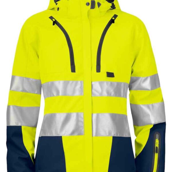 Projob Gevoerde Signalisatie Softshell En Iso 20471 Klasse 3 Dames - Projob - Jassen en bodywarmers, Softshell werkjassen