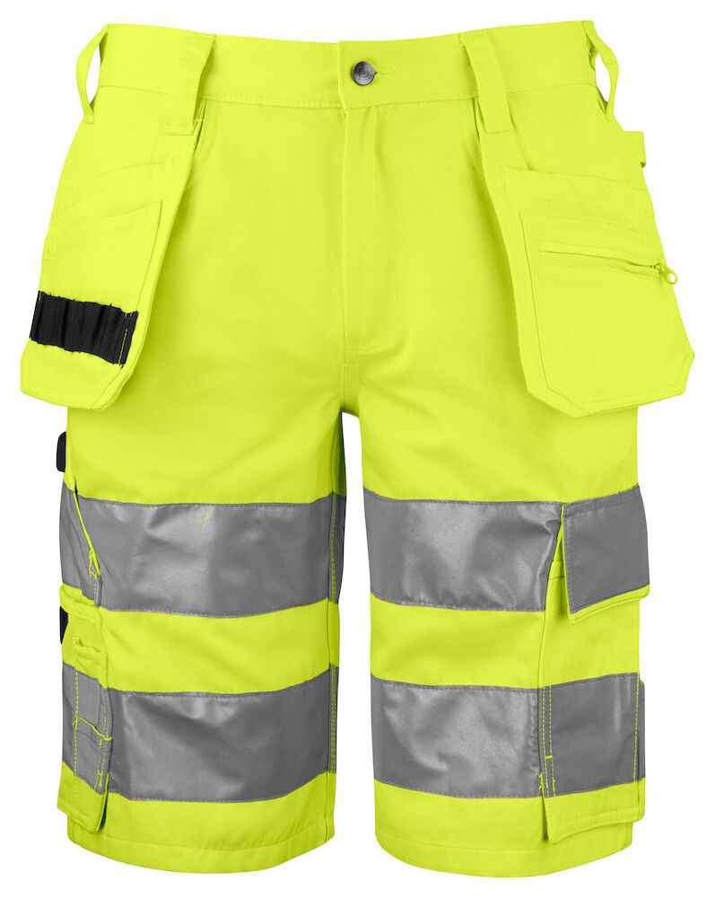 Projob Signalisatieshort Met Spijkerzakken En Iso 20471 Klasse 2 - Projob - Broeken en shorts, Werkshorts met spijkerzakken