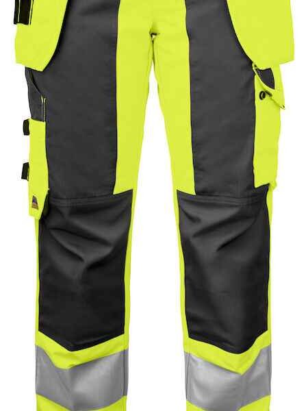 Projob Signalisatie Broek Met Kniezakken En Spijkerkzakken En Iso 20471 Klasse 2 Dames - Projob - Broeken en shorts, Werkbroeken met spijkerzakken