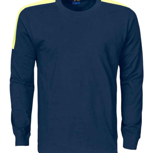 Projob T-Shirt Lange Mouwen Met Fluo Inzetstukken - Projob - T-shirts en polo's, T-shirts met lange mouwen