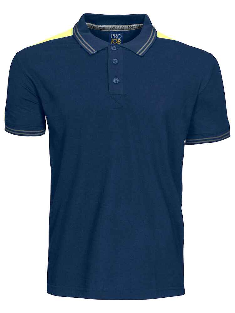 Projob Polo Met Fluo Inzetstukken - Projob - T-shirts en polo's, Polo's met korte mouwen