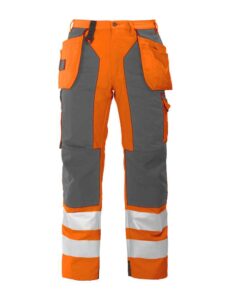 Projob Signalisatiebroek Met Kniezakken En Spijkerzakken En Iso 20471 Klasse 2 - Projob - Broeken en shorts, Werkbroeken met spijkerzakken