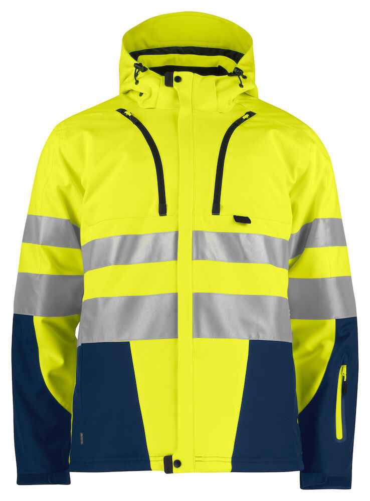 Projob Gevoerde Signalisatiesoftshell En Iso 20471 Klasse 3 - Projob - Jassen en bodywarmers, Softshell werkjassen