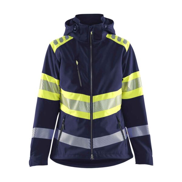 Blåkläder Dames Softshell Jack High Vis - Blaklader - Jassen en bodywarmers, Softshell werkjassen