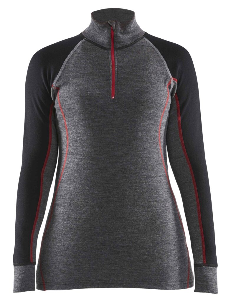 Blåkläder Dames onderhemd zip-neck 100% merino XWARM - Blaklader - Accessoires, Ondergoed