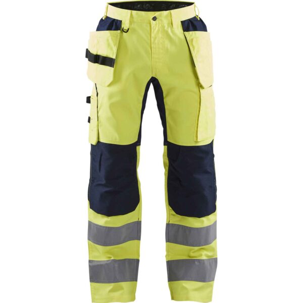 15521811 Blaklader Werkbroek met stretch High Vis - Blaklader - Broeken en shorts, Werkbroeken met spijkerzakken