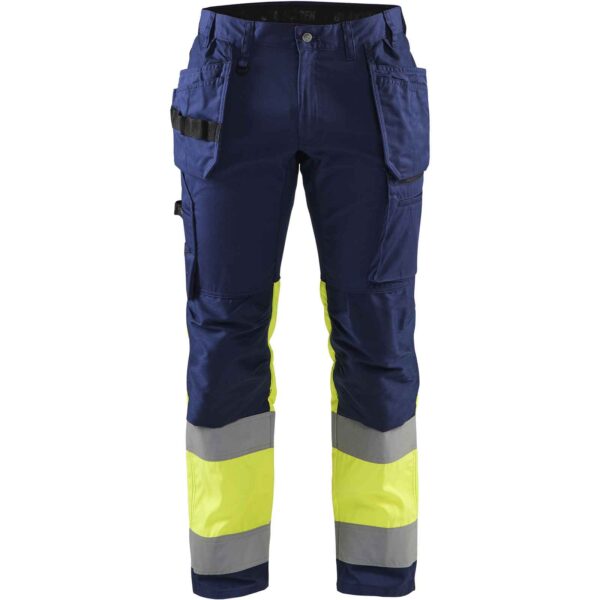 15581811 Blaklader High Vis werkbroek met stretch - Blaklader - Broeken en shorts, Werkbroeken met spijkerzakken