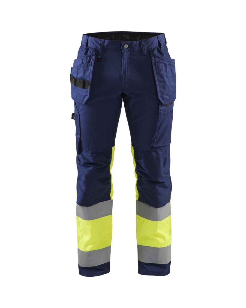 15581811 Blaklader High Vis werkbroek met stretch - Blaklader - Broeken en shorts, Werkbroeken met spijkerzakken