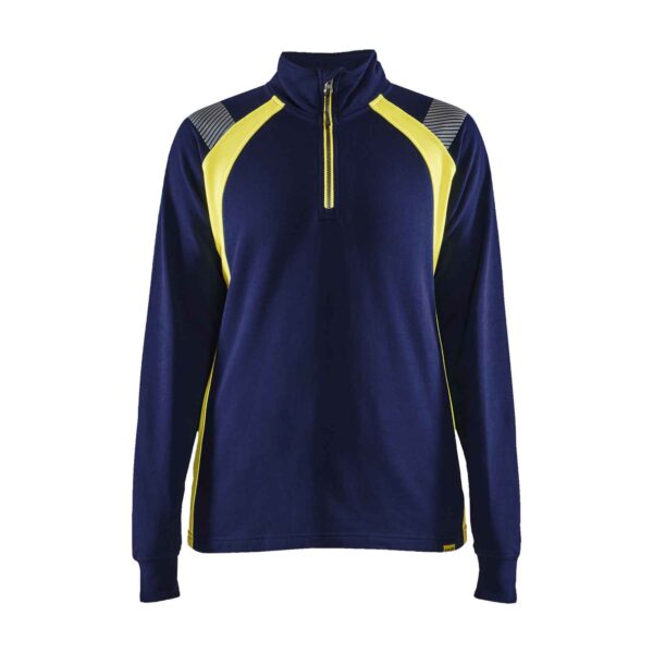 Blåkläder Dames sweatshirt halve rits Visible - Blaklader - Truien en sweaters, Sweaters