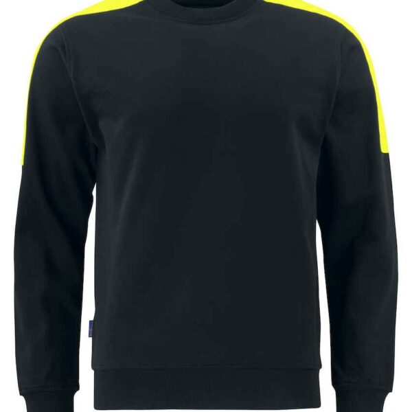 Projob Sweater Ronde Hals Met Fluo Inzetstukken - Projob - Truien en sweaters, Sweaters met ronde hals
