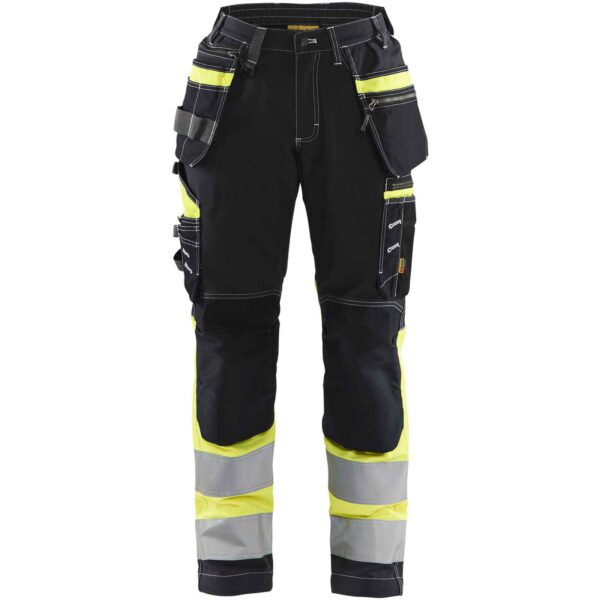 Blåkläder Dames High Vis werkbroek met Stretch - Blaklader - Broeken en shorts, Werkbroeken met spijkerzakken