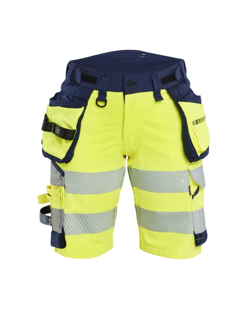 Blåkläder Dames High Vis short 4-weg stretch - Blaklader - Broeken en shorts, Werkshorts met spijkerzakken