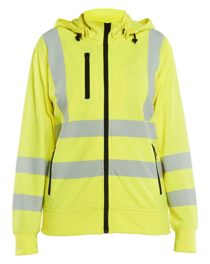 Blåkläder Dames High Vis sweatshirt met afneembare capuchon - Truien en sweaters - Sweaters