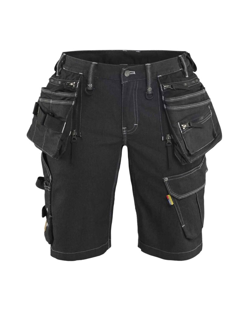 Blåkläder Dames Short Denim Stretch X1900 - Broeken en shorts - Werkshorts met spijkerzakken