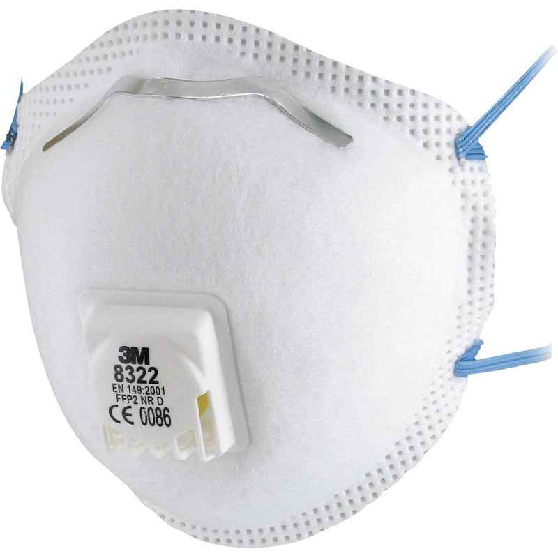 3M 8322 stofmasker FFP2 NR D met uitademventiel (10stuks) - Pbm's - Ademhalingsbescherming