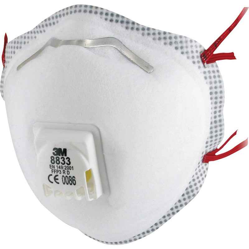 3M 8833 stofmasker FFP3 R D met uitademventiel - Pbm's - Ademhalingsbescherming