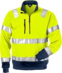 FRISTADS High vis sweatshirt met korte rits klasse 3 728 SHV