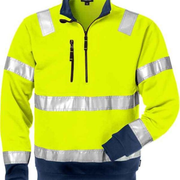 High vis sweatshirt met korte rits klasse 3 728 SHV - Truien en sweaters - Sweaters
