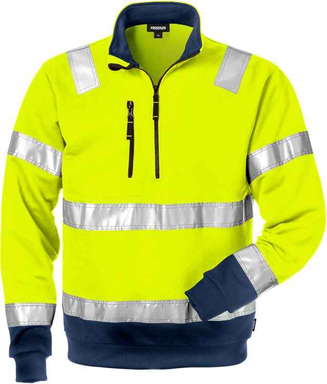 High vis sweatshirt met korte rits klasse 3 728 SHV - Truien en sweaters - Sweaters