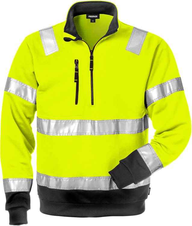 High vis sweatshirt met korte rits klasse 3 728 SHV - Truien en sweaters - Sweaters