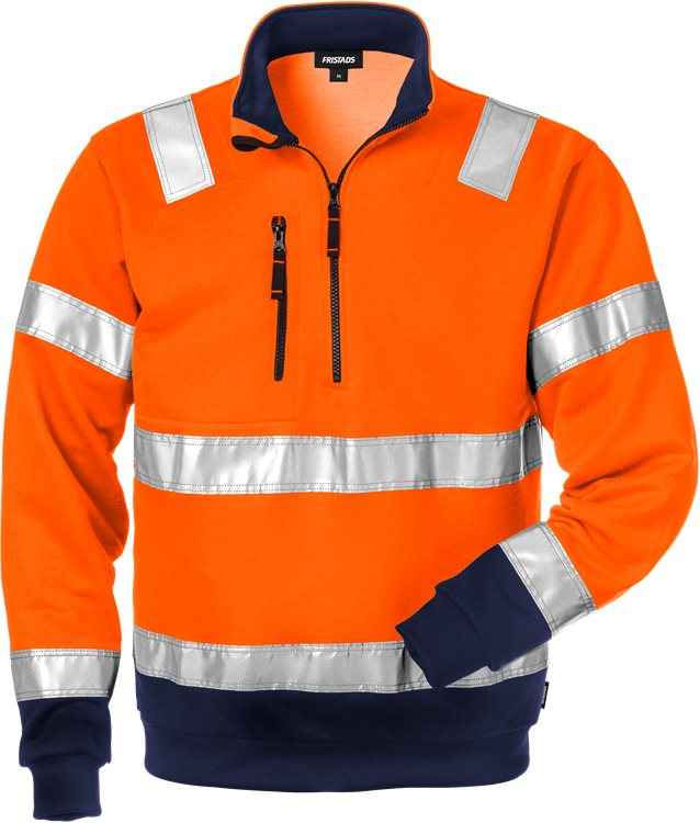 High vis sweatshirt met korte rits klasse 3 728 SHV - Truien en sweaters - Sweaters