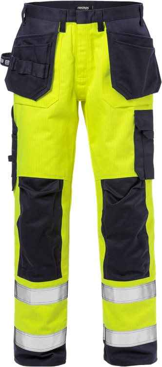 Flame high vis werkbroek klasse 2 2584 FLAM - Broeken en shorts - Werkbroeken met spijkerzakken