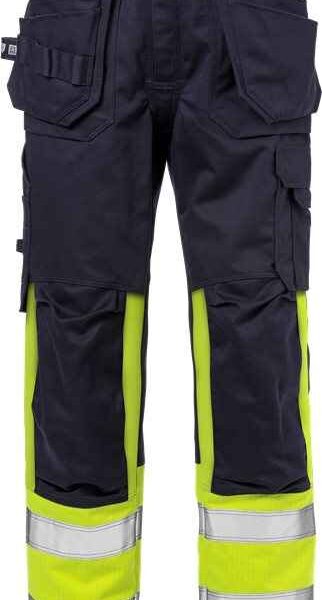 Flame high vis werkbroek klasse 1 2586 FLAM - Broeken en shorts - Werkbroeken met spijkerzakken