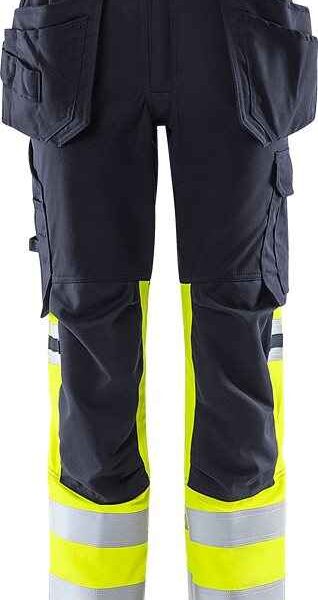 Flamestat werkbroek stretch met hoge zichtbaarheid dames klasse 1 2171 ATHF - Broeken en shorts - Werkbroeken met spijkerzakken