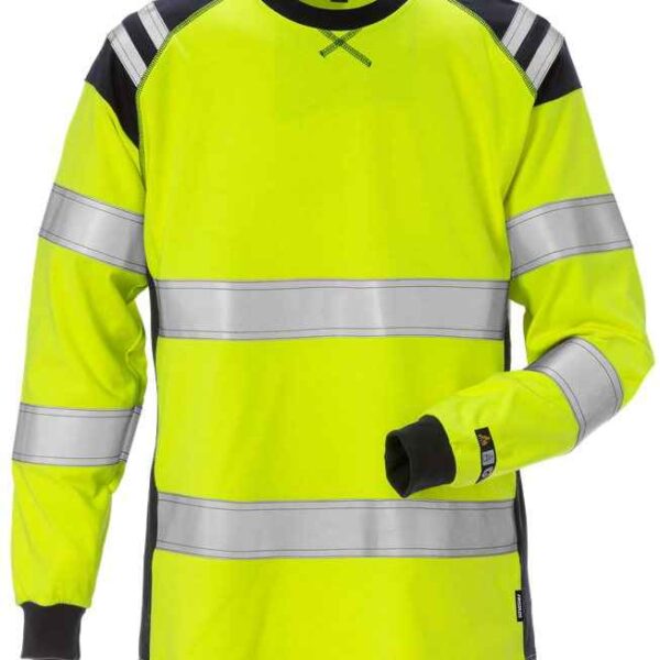 Flamestat high vis T-shirt met lange mouw dames klasse 3 7097 TFLH - T-shirts en polo's - T-shirts met ronde hals