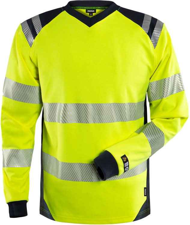 Flamestat high-vis T-shirt lange mouwen klasse 3 7359 TFL - T-shirts en polo's - T-shirts met ronde hals