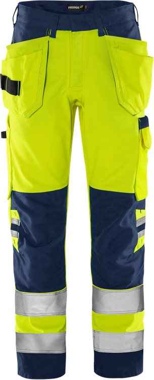 High vis Green werkbroek klasse 2 2641 GPLU - Broeken en shorts - Werkbroeken met spijkerzakken