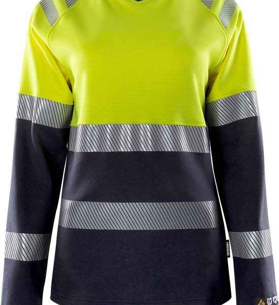 Flamestat high vis dames t-shirt met lange mouwen klasse 1 7108 TFL - T-shirts en polo's - T-shirts met ronde hals