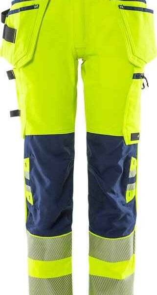 High Vis Green werkbroek dames stretch klasse 2 2664 GSTP - Broeken en shorts - Werkbroeken met spijkerzakken