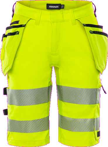 High vis stretch damesshorts klasse 1 2667 GSTP - Broeken en shorts - Werkshorts met spijkerzakken