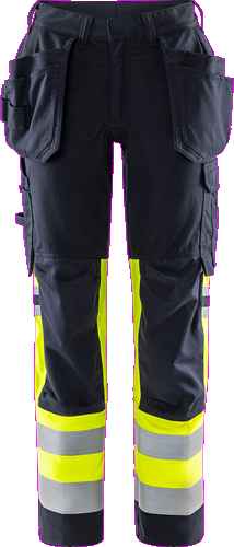 Flamestat high vis stretch werkbroek dames klasse 1 2271 ATHF - Broeken en shorts - Werkbroeken met spijkerzakken
