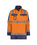 fluo-oranje-marineblauw
