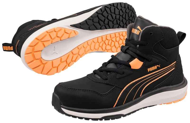 Puma Stepper Black/Peach Mid S3S - Schoenen en laarzen - Hoge werkschoenen