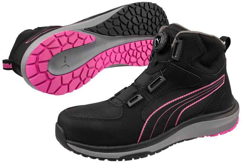 Puma Aspire Pink Disc Mid S3S - Schoenen en laarzen - Hoge werkschoenen