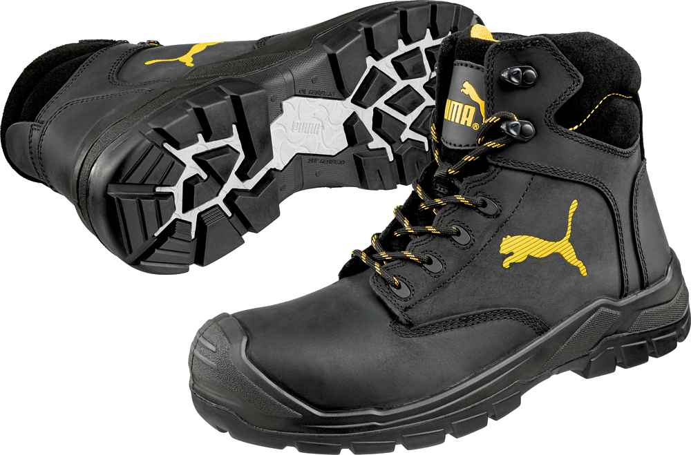 Puma Borneo Black Mid S3 - Schoenen en laarzen - Hoge werkschoenen