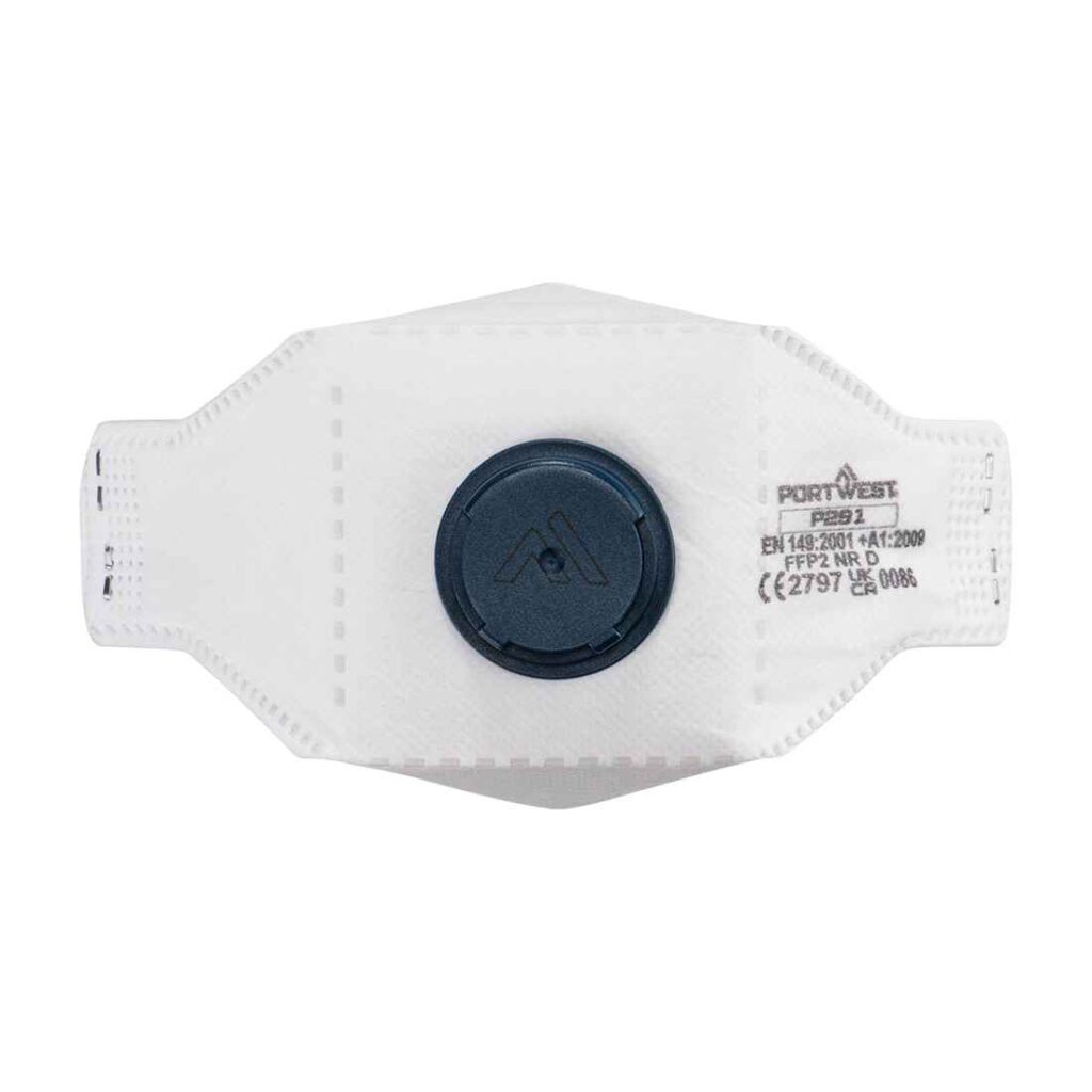 Portwest EAGLE FFP2 Vouwbaar Stofmasker met Ventiel Dolomiet (10 stuks) - Pbm's - Ademhaling