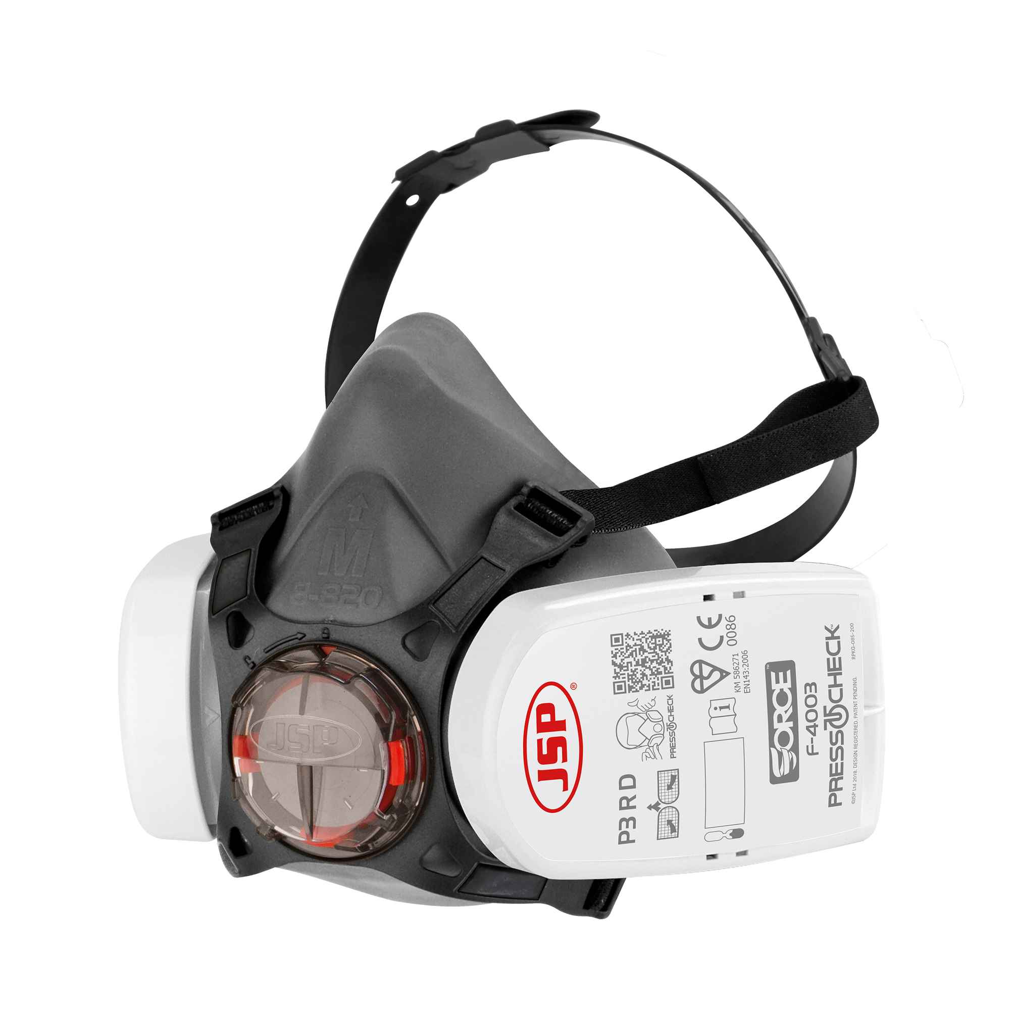 JSP Force®8 Half-Mask with PressToCheck™ - P3 Filters