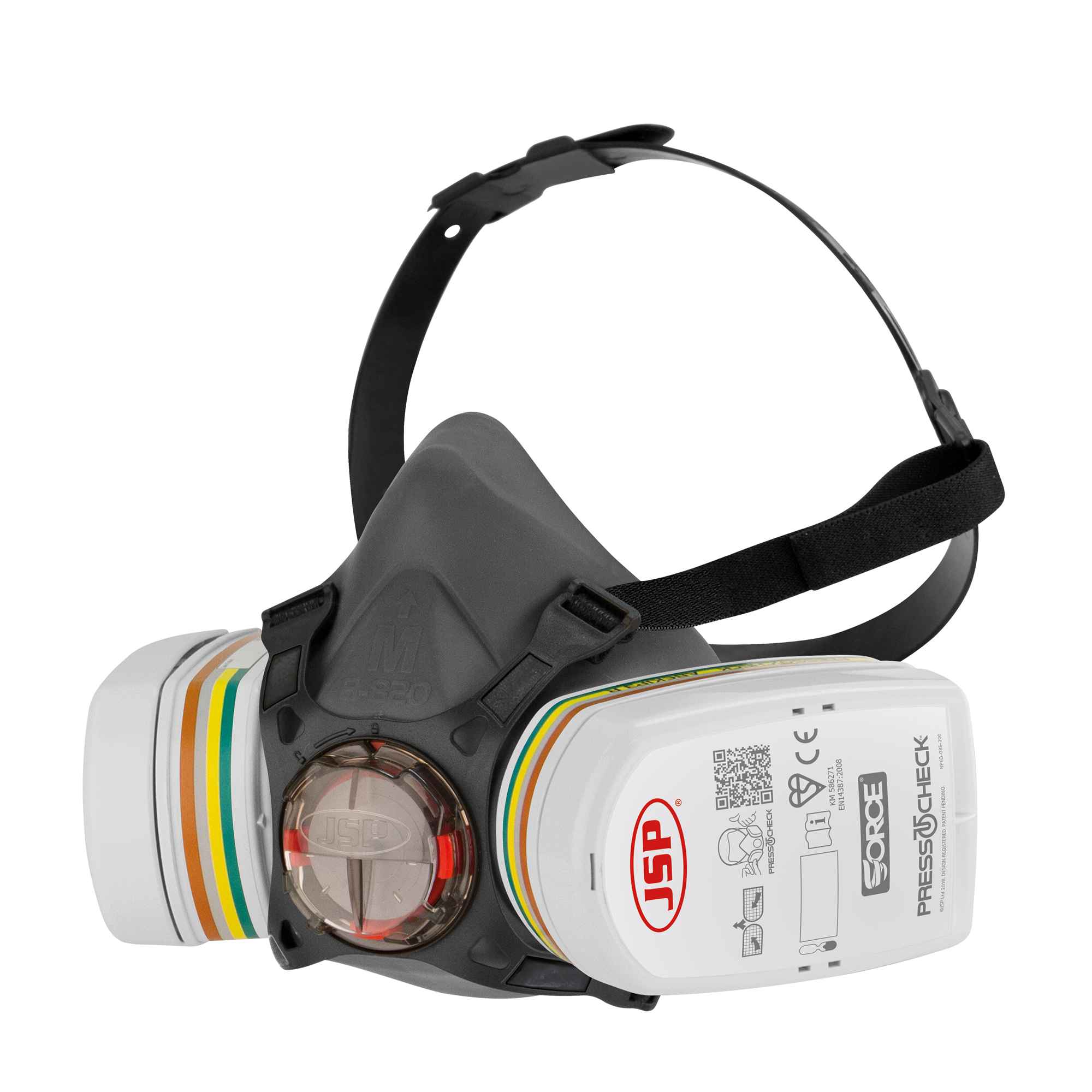 JSP orce®8 Half-Mask Respirator with PressToCheck™ - ABEK1P3 Filters