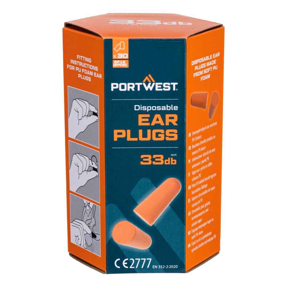 Portwest PU-schuim Oordoppen (30 paar)