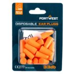 Portwest PU-schuim Oordoppen Blisterverpakking (10 paar)