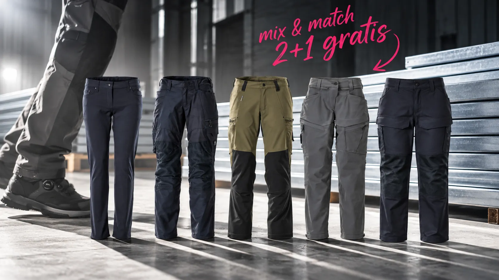 Actie: 2+1 gratis op Mascot werkbroeken