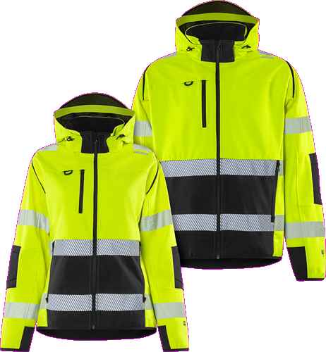 FRISTADS High vis softshelljack stretch klasse 3/2 4695 GBF - Jassen en bodywarmers - Softshell werkjassen