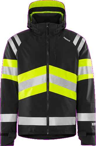 FRISTADS High vis Green stretch shelljack klasse 1 4684 GLPS Art. nr 301932 - Jassen en bodywarmers - Regenjassen